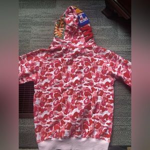 Camo pink bape hoodie